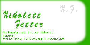 nikolett fetter business card